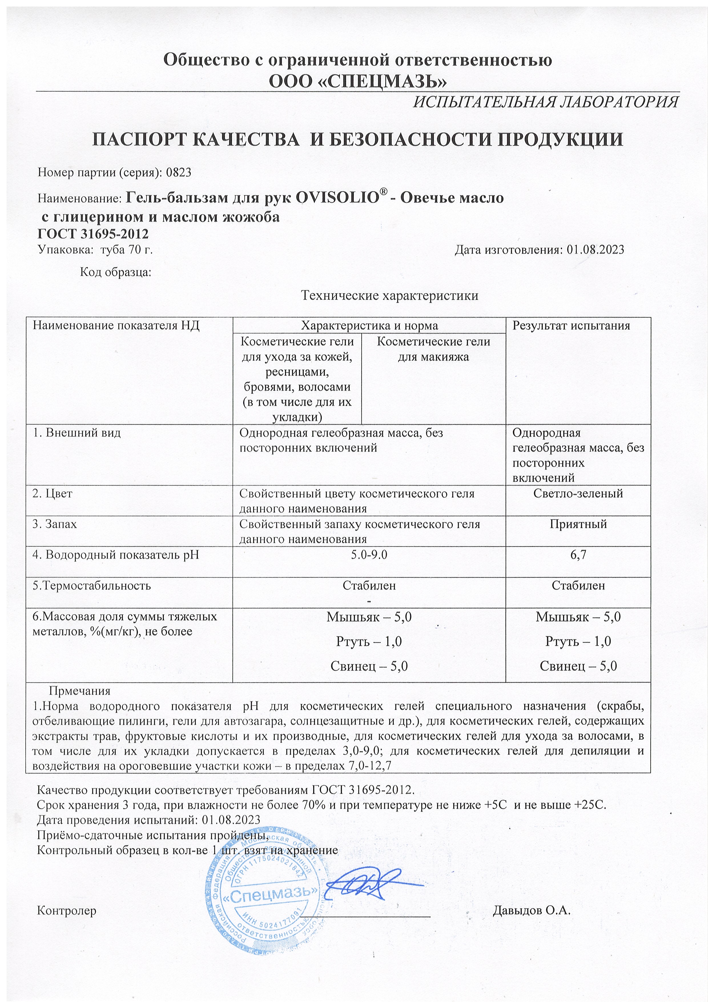 Паспорт №082023